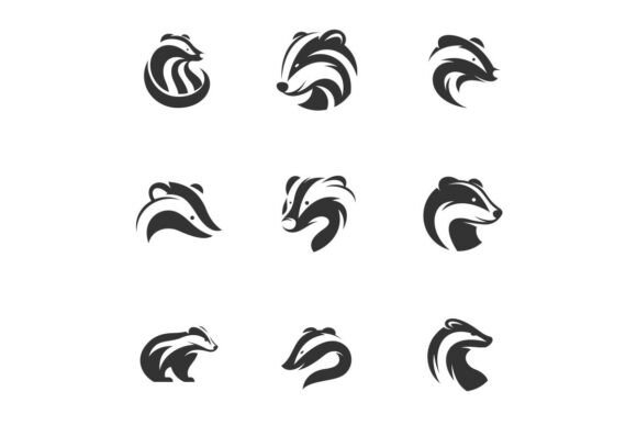 Download Distinct Badger, Logo Style Unique - Premium Resources