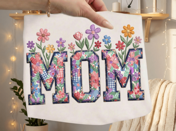 Download MOM Floral Patchwork Mother's Day Png - Mom Collection