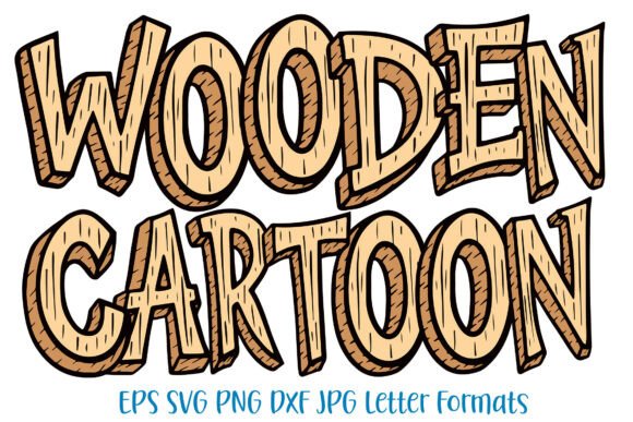 Download Wooden Cartoon Letters Doodle Font PNG - Cartoon Collection