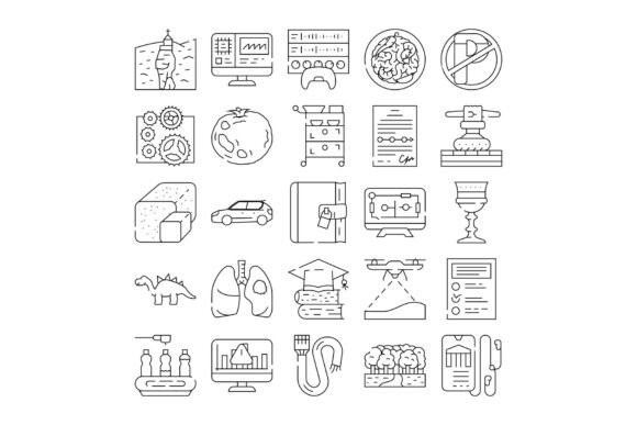 Download Collection of Distinct Outline Icon Conc - Premium Bundle