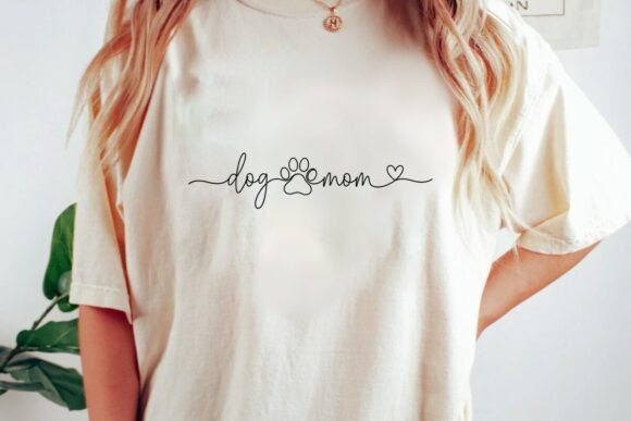 Download Dog Mom Paw Heart Script Design Png - Mom Collection