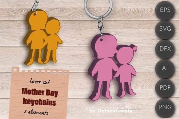 Download Mom Laser Cut File, Mother Day Keychain - Mom Collection