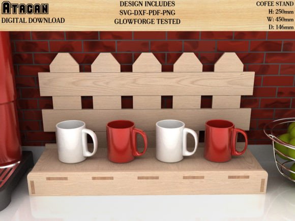 Download Coffee Mug Fence Display Stand Svg File - Mug Collection
